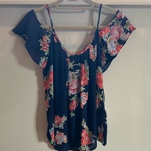 Floral Off the shoulder shirt